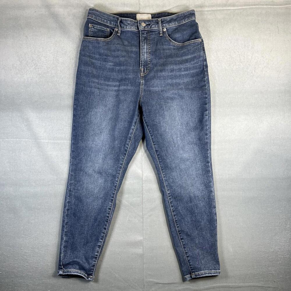Everlane Curvy Way High Skinny Crop Jeans Womens 34 Medium Wash Stretch Denim